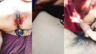 Village Hot Virgin Girl First Time fucking with lover before Marriage
