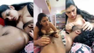 New Indian XXX Sex MMS Hot Desi Bhabhi Breastfeed Devar and Give Blowjob Big Dick Until Cum