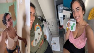 XXX Hindi sex videos Big Boobs Milf Aunty Showing Huge boobs Nude Playing with Dildo