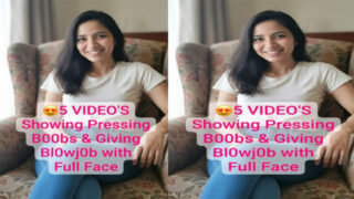 Latest Viral Leaked Hindi Indian MMS Sex Videos Desi GF Pressing Boobs & Giving Amazing Blowjob